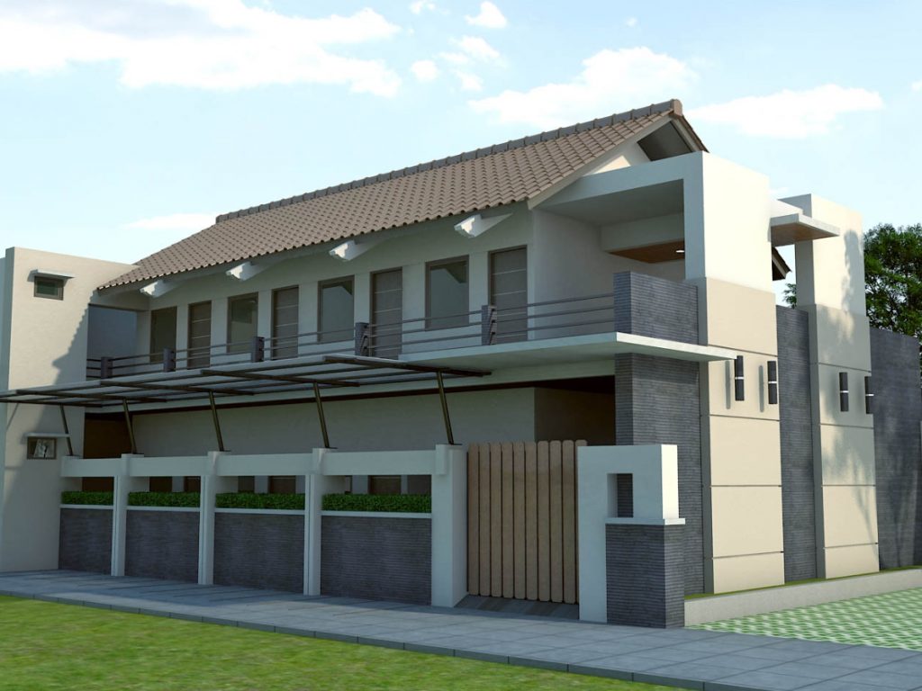 Desain Rumah Kost Minimalis 2 Lantai