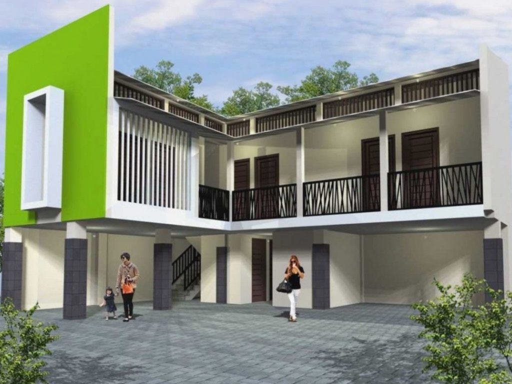 Desain Rumah Kost Minimalis 2 Lantai Modern