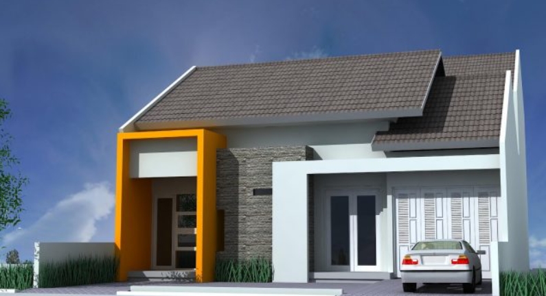 Rumah Minimalis dengan Halaman sebagai Garasi