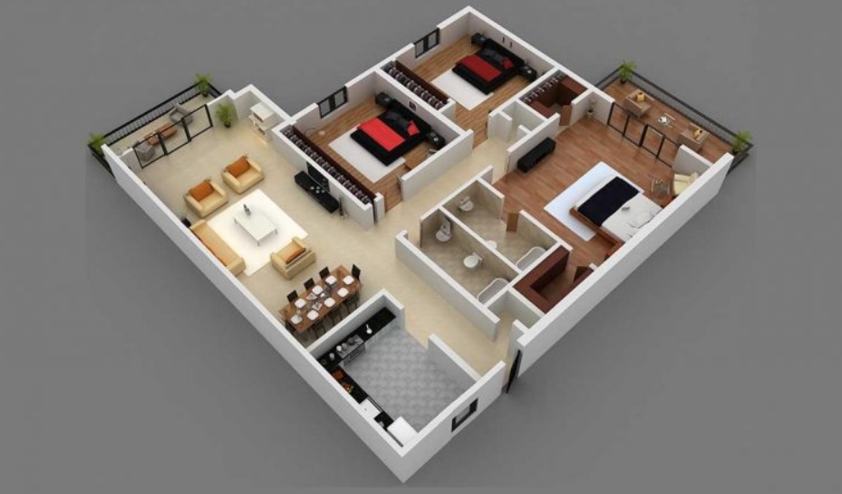 desain rumah sederhana 3 kamar di kampung