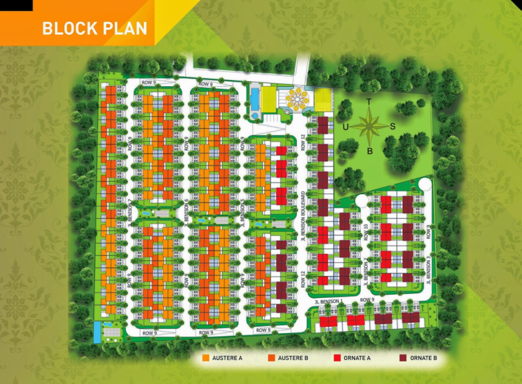 Blockplan The Benison Residence Pekanbaru